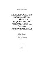 Measuring Changes in Service Costs to Meet the Requirements of the 2002 ppt