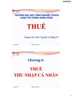 Bài giảng Thuế-Chương 6: THUẾ THU NHẬP CÁ NHÂN pdf