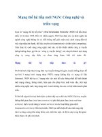 Mạng thế hệ tiếp mới NGN: Công nghệ và triển vọng potx