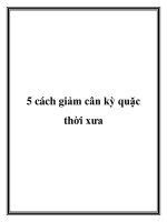 5 cách giảm cân kỳ quặc thời xưa pot