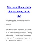 Xây dựng thương hiệu phải đặt móng từ sân nhà pdf