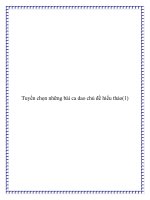 Tuyển chọn những bài ca dao chủ đề hiếu thảo pot