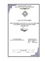 Luận văn: PHÂN TÍCH HIỆU SẢN XUẤT LÚA 2 VỤ CỦA NÔNG HỘ Ở XÃ PHONG NẪM HUYỆN GIỒNG TRÔM TỈNH BẾN TRE pot