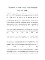 Ứng xử với lãi suất: “Ngân hàng không thể sống một mình” pot