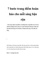 7 bước trang điểm hoàn hảo cho mỗi sáng bận rộn pptx