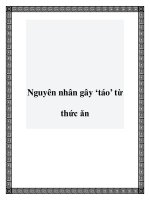 Nguyên nhân gây ‘táo’ từ thức ăn pot