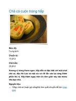 Chả cá cuộn trứng hấp pot