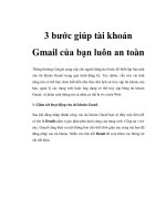 3 bước giúp tài khoản Gmail của bạn luôn an toàn ppt