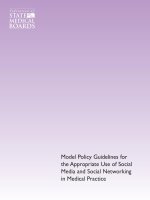 Model Policy Guidelines for the Appropriate Use of Social Media and Social Networking in Medical Practice ppt