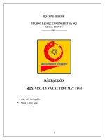 BÀI TẬP LỚN MÔN: VI XỬ LÝ VÀ CẤU TRÚC MÁY TÍNH pot