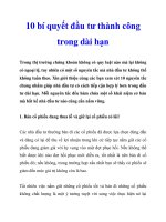 10 bí quyết đầu tư thành công trong dài hạn pptx