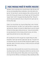 HỌC NGOẠI NGỮ Ở NƯỚC NGOÀI pptx