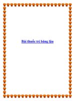 Bài thuốc trị băng lậu doc