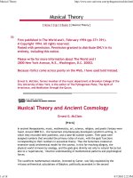 Musical theory and ancient cosmology