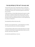 Cứu hộ dữ liệu bị “bốc hơi” trên máy tính doc