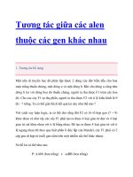 Tương tác giữa các alen thuộc các gen khác nhau pptx