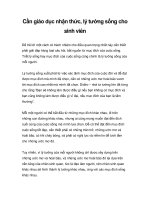 Cần giáo dục nhận thức, lý tưởng sống cho sinh viên potx