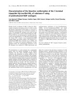 Báo cáo khoa học: Characterization of the bioactive conformation of the C-terminal tripeptide Gly-Leu-Met-NH2 of substance P using [3-prolinoleucine10]SP analogues pdf