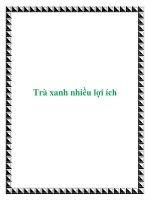 Trà xanh nhiều lợi ích pdf