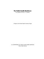 The Public Health Workforce: An Agenda for the 21st Century ppt
