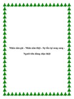 Nhân sâm giả - Nhân sâm thật - Sự tồn tại song song Người tiêu dùng chịu thiệt pptx