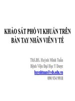 KHẢO SÁT PHỔ VI KHUẨN TRÊN BÀN TAY NHÂN VIÊN Y TẾ ppt