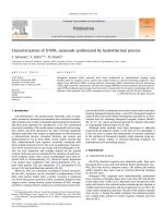 characterization of h - wo3 nanorods synthesized by hydrothermal process