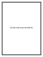 Xây nhà 3 tầng cho gia chủ mệnh Hỏa pdf