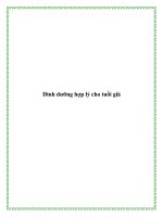 Dinh dưỡng hợp lý cho tuổi già pptx