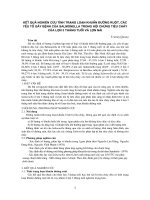 Kết quả nghiên cứu tình trạng loạn khuẩn đường ruột, các yếu tố gây bệnh của Salmonella trong hội chứng tiêu chảy của lợn 3 tháng tuổi và lợn nái docx