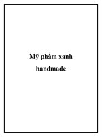 Mỹ phẩm xanh handmade potx