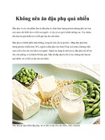 Không nên ăn đậu phụ quá nhiều ppt