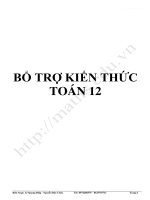 CHUYÊN ĐỀ I. ỨNG DỤNG ĐẠO HÀM - KHẢO SÁT VÀ VẼ ĐỒ THỊ CỦA HÀM SỐ. docx