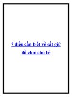 7 điều cần biết về cất giữ đồ chơi cho bé potx