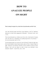 HOW TO ANALYZE PEOPLE ON SIGHT pot