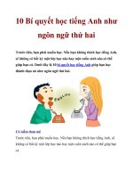10 Bí quyết học tiếng Anh như ngôn ngữ thứ hai docx