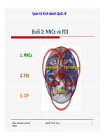 DOANH NGHIỆP KINH DOANH QUỐC tế và đầu tư FDI