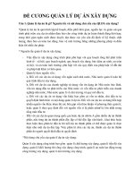 ĐỀ CƯƠNG QUẢN LÝ DỰ ÁN XÂY DỰNG pot