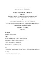 BOHN''''S SCIENTIFIC LIBRARY. HUMBOLDT''''S PERSONAL NARRATIVE VOLUME 3. PERSONAL NARRATIVE OF TRAVELS TO THE EQUINOCTIAL REGIONS OF AMERICA DURING THE YEARS 1799-1804 pot