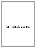 Ếch - Vị thuốc mùa đông pot