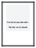 Con bị tai nạn nho nhỏ – Mẹ hãy xử trí nhanh doc