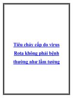 Tiêu chảy cấp do virus Rota không phải bệnh thường như lầm tưởng pptx