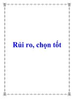 Rủi ro, chọn tốt pot