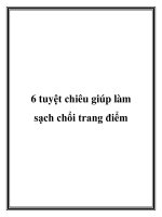 6 tuyệt chiêu giúp làm sạch chổi trang điểm pdf