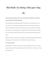 Bài thuốc trị chứng viêm gan vàng da pptx