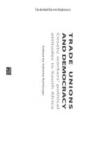 Trade Unions and Democracy Cosatu workers'''' political attitudes in South Africa pptx