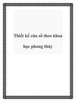 Thiết kế cửa sổ theo khoa học phong thủy docx
