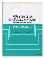 TOYOTA CELICA 4WD ST205 SERIES 1994 CHASSIS AND BODY HƯỚNG dẫn sửa CHỮA THÂN XE TOYOTA
