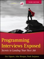 Programming interviews exPosed: secrets to Landing Your next Job docx