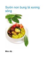 Sườn non bung lá xương sông pptx